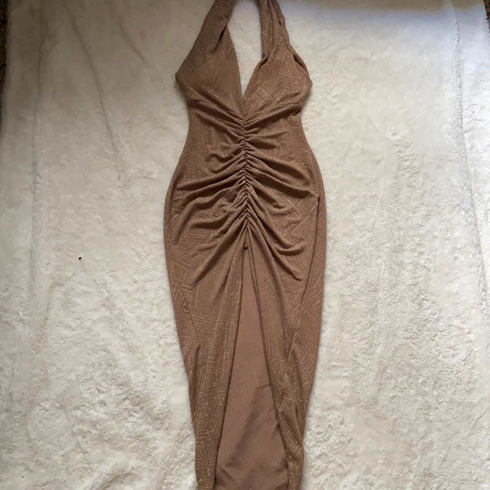 Sexy gold dress